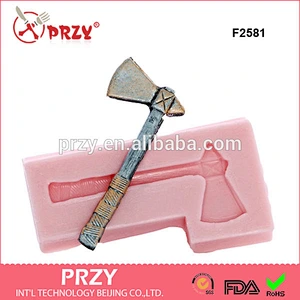 F2581 Tomahauk Silicone Mold Hatchet fondant Mold Ax Mold for silicone