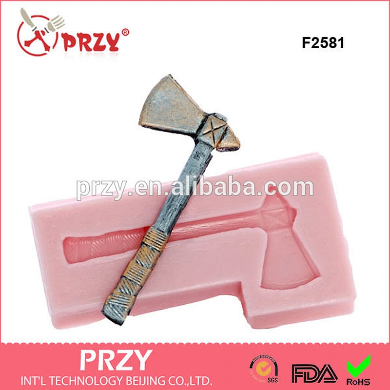 F2581 Tomahauk Silicone Mold Hatchet fondant Mold Ax Mold for silicone