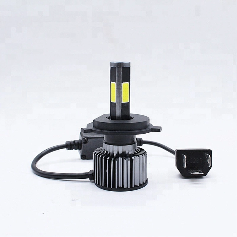 Lightech LED Headlight 4 Sides Mini 4800Lumen HB2 H4 H13 9004 9007 9008 Bulb