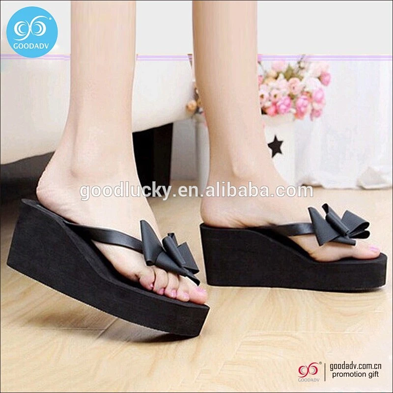 2017 new women sandals eva slipper high heels wedge flip flops