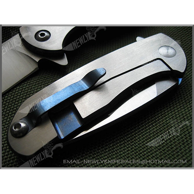 Titanium Alloy Handle Stainless Steel Tactical Folding Pocket Knife
