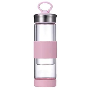 2018 New Promotion Product High Borosilicate Glass Water Bottle for School and Office Use