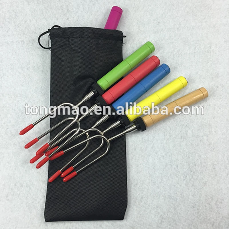 wooden handle portable Marshmallow roasting fork