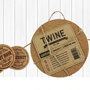 Customized printed logo round cork coaster for restaurant