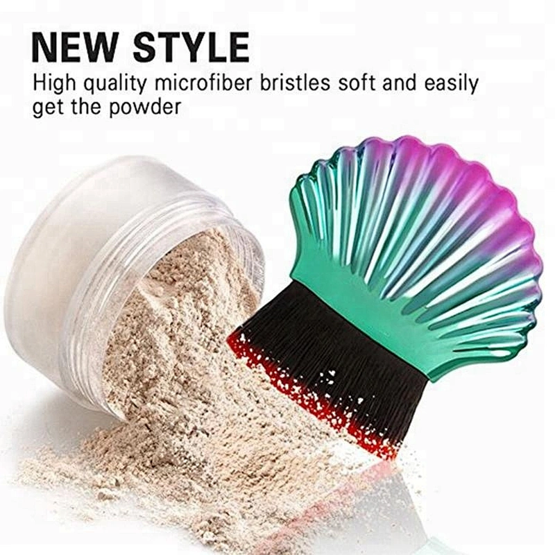 OEM no label single powder shell makeup foundation blending makeup brush set box packaging