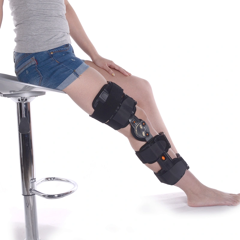 Medical Hinged adjustable knee brace Joint Fixation Adjustable Orthopedic Support