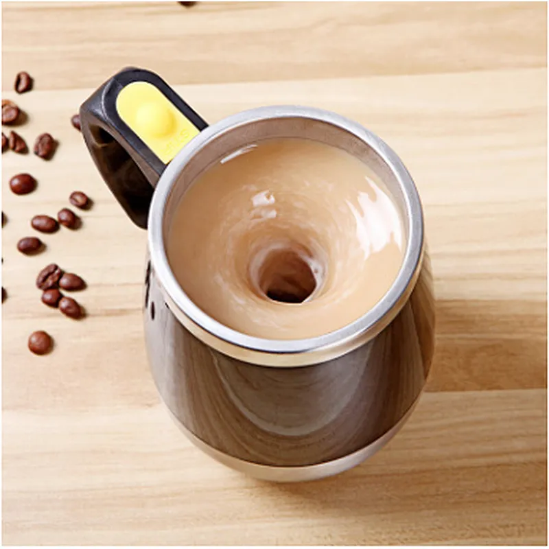 Customized 450ml Stainless Steel colorful Electric Coffee Mixing mug Automatic Self Stirring mug