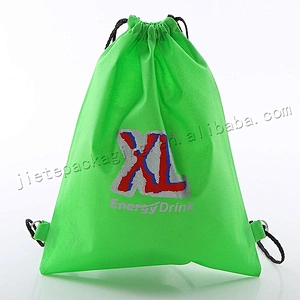Customized promotion cheap non woven foldable reusable drawstring shopping bag