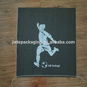 Top sale shopping pouch black pp woven bag with D cut handle