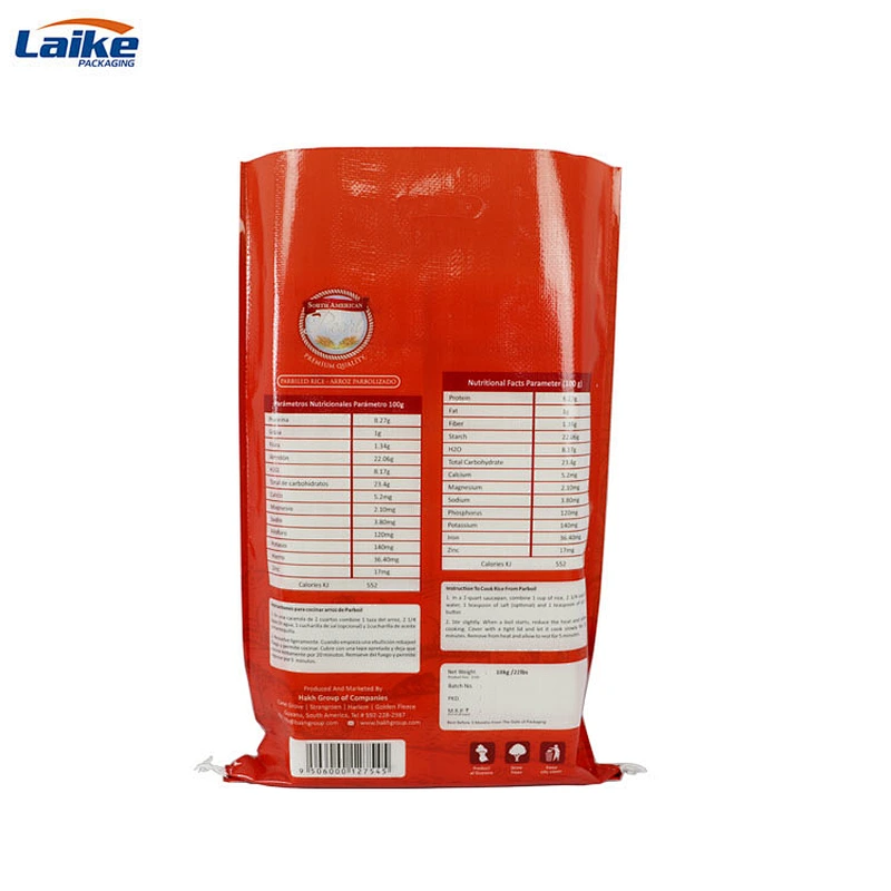 Bopp laminated 10kg pp woven rice packaging bag for sale, plastic bag of rice ,25kg 50kg  rice bag size