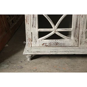 Vintage American Style Distressed living room cabinet