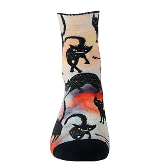fashion 3D logo custom bamboo print sport socks