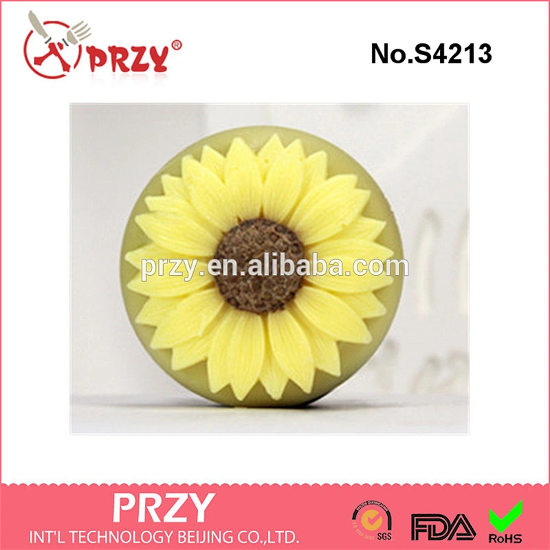 S4213 PRZY Sun flower II - Handmade Silicone Soap Mold Candle Mould Diy Craft Molds custom silicone soap molds