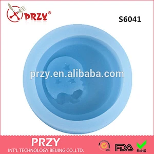 The moon with stars baby DIY silicone soap mold chocolate moulds
