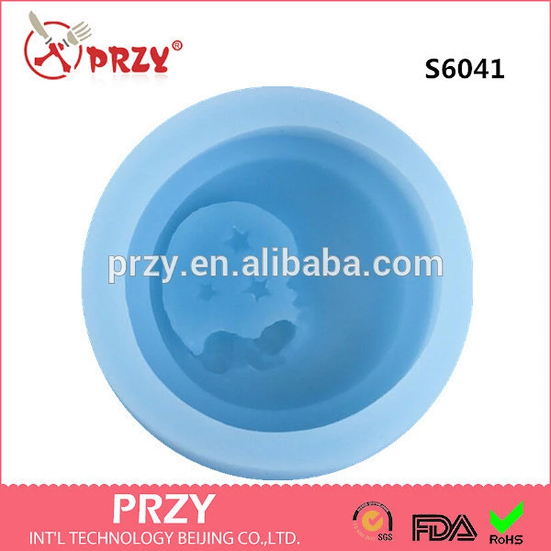The moon with stars baby DIY silicone soap mold chocolate moulds