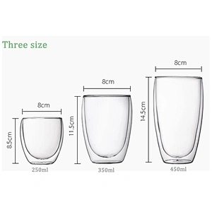 Hot Selling Products Water Cup Double Wall Crystal Handmade Borosilicate Glass Tea Coffee Cup with Cover