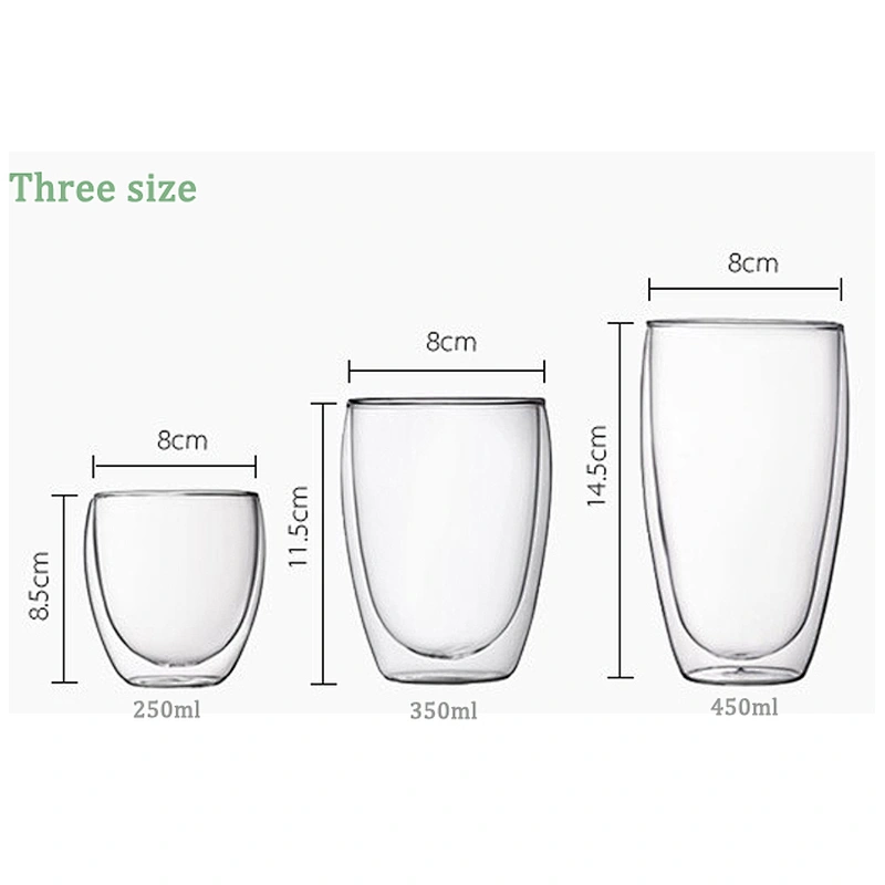 Hot Selling Products Water Cup Double Wall Crystal Handmade Borosilicate Glass Tea Coffee Cup with Cover