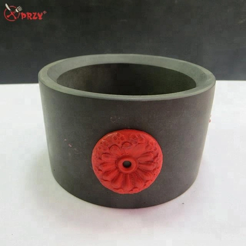 Cylinder Concrete planter mold HP0010 Fondant decorative Cement flower pot silicone Molds