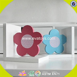 wholesale colorful children wooden flower bookend popular baby wooden flower bookend W08D052B