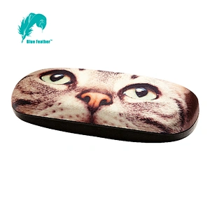 Realistic Cat Portrait Hard Shell Spectacle Case for Travel