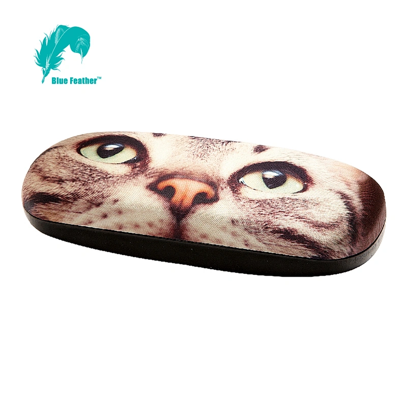 Realistic Cat Portrait Hard Shell Spectacle Case for Travel