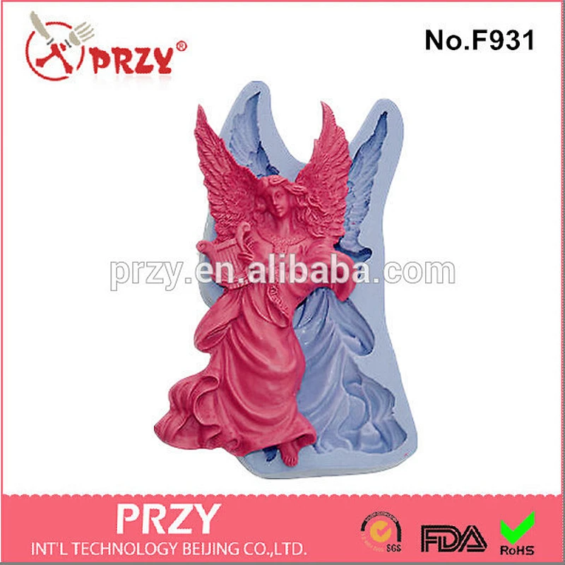 F931 silicone angel molds for cake decoration silicone angel mold