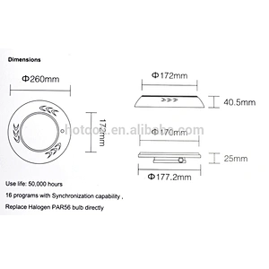 Resin Filled LED Swimming Pool Light Wall Mounted Underwater LED Light
