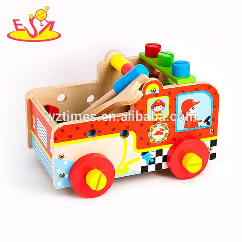 Wholesale early learning children wooden tools kit toy funny kids wooden tools kit toy W03D084