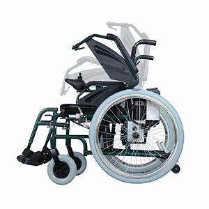 Rehabilitation Therapy Supplies TOPMEDI High-grade aluminum folding electric power lightweight battery Operated Wheelchair