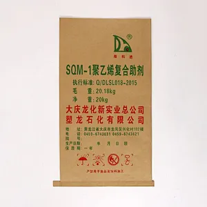 Accept custom kraft paper bag for cement, ceramic tile, putty powder pack 50 kg