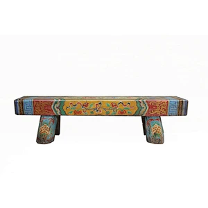 Chinese antique hand painted popular bench, Garden bench for sale