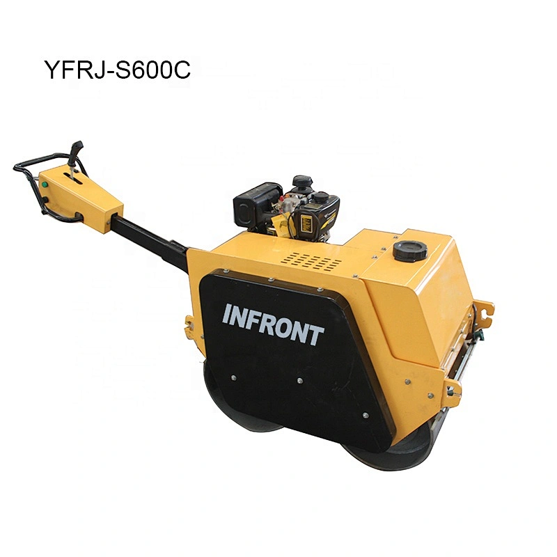 China manufacture price mini road roller compactor YFRJ-S600C double drum for sale