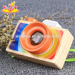 Wholesale high quality children colorful wooden camera toy for sale W01A300