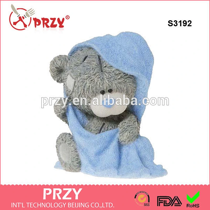 S3192 Little Teddy Bear in Bath Towel Mold Gift for All Decorative Soap Teddy Bear Mold