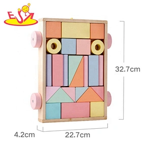 2019 New design educational wooden kids building kits for wholesale W13C039B