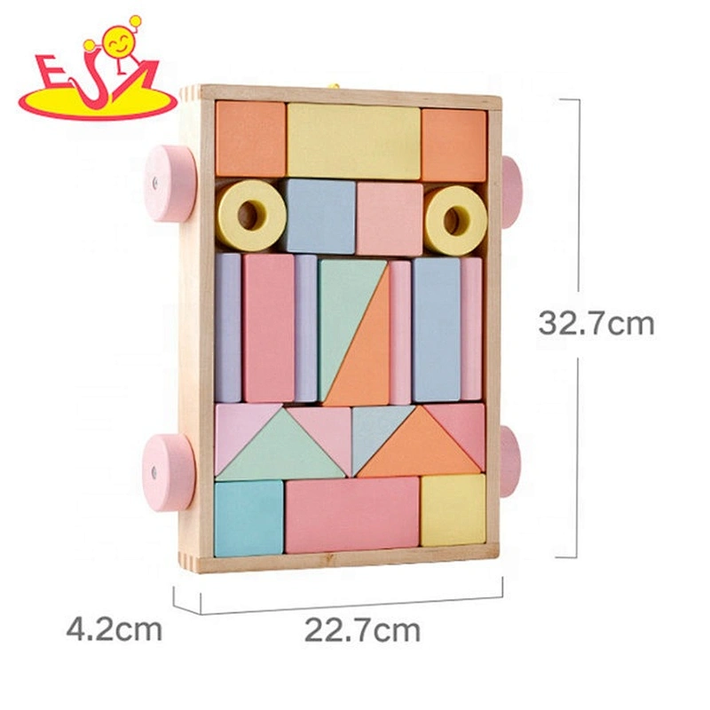 2019 New design educational wooden kids building kits for wholesale W13C039B