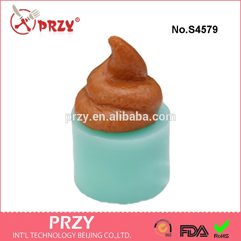 S4579 Poo silicone mold ice cream soap candle mold silicone barking tools
