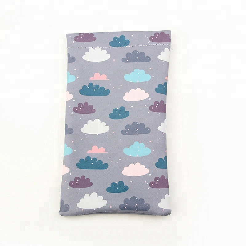 Clouds Printing Soft Sunglasses PU Pouch Glasses Pouch