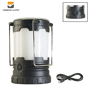 Popular USB Rechargeable Solar Camping LED Lantern Dual Battery 260 lumens Universal usage