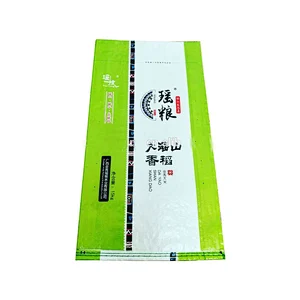 100% virgin plastic 10kg pp woven rice bag with D handle basmati biryani rice bag