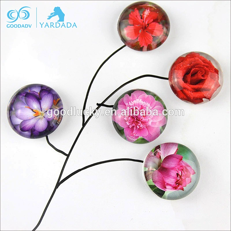 2018 new style customized dome crystal glass fridge magnet