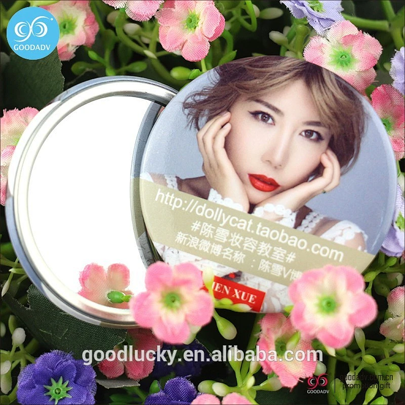mini pocket circle mirror with round shape