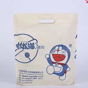Custom white non-woven bags with doraemon logo