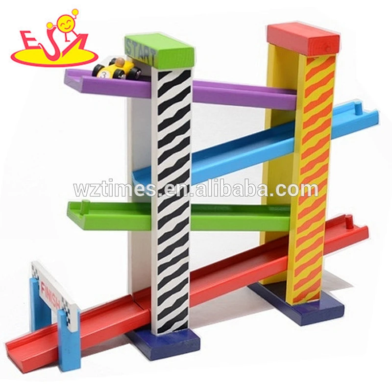 wholesale fashion baby wooden car slide rail most popular children wooden car slide rail W04E011