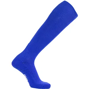 Polyester Solid Color Knee High Sports Long Socks for Soccer Football