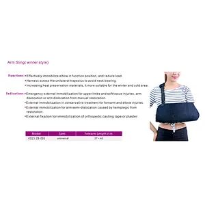 Made in china medical arm support breathable skin-fitted broken arm sling