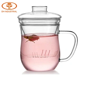 Manufacturer wholesale hand made tea infuser pot ,glass tea pot with stainless steel strainer for home and office
