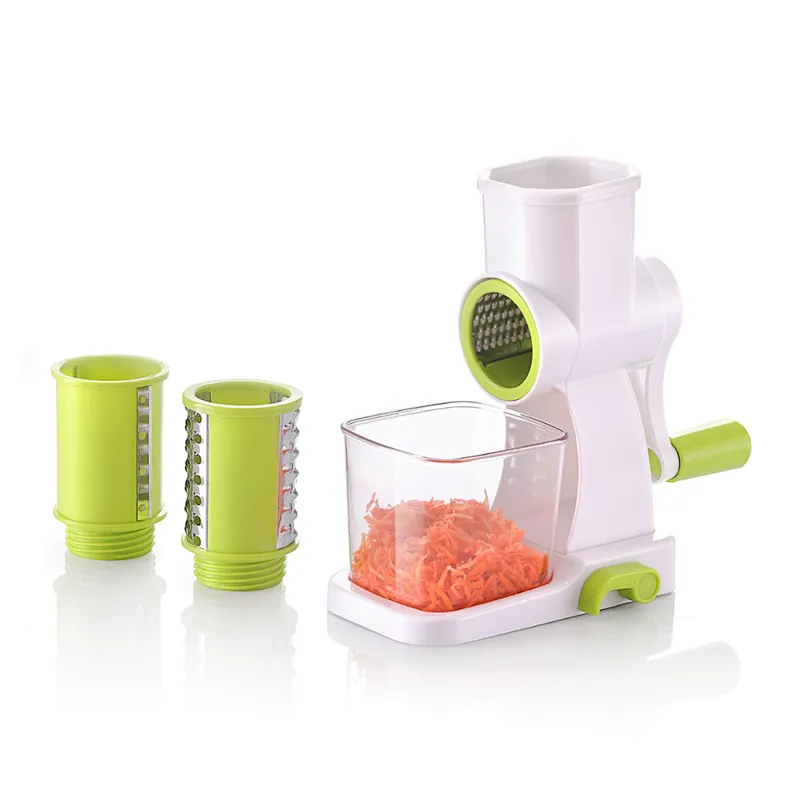 Multi manual 3 blades rotary cheese carrot vegetable grater