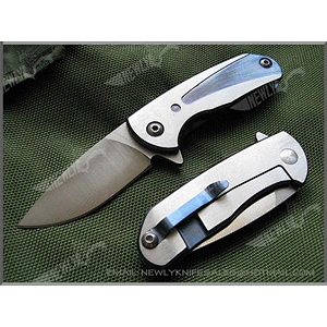 Titanium Alloy Handle Stainless Steel Tactical Folding Pocket Knife