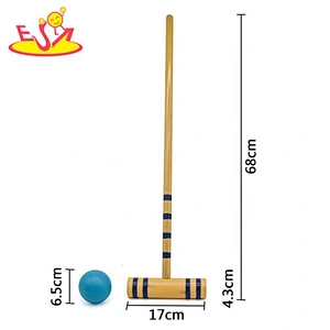 Premium garden 6 playe wooden kids croquet set for outdoor W01D018